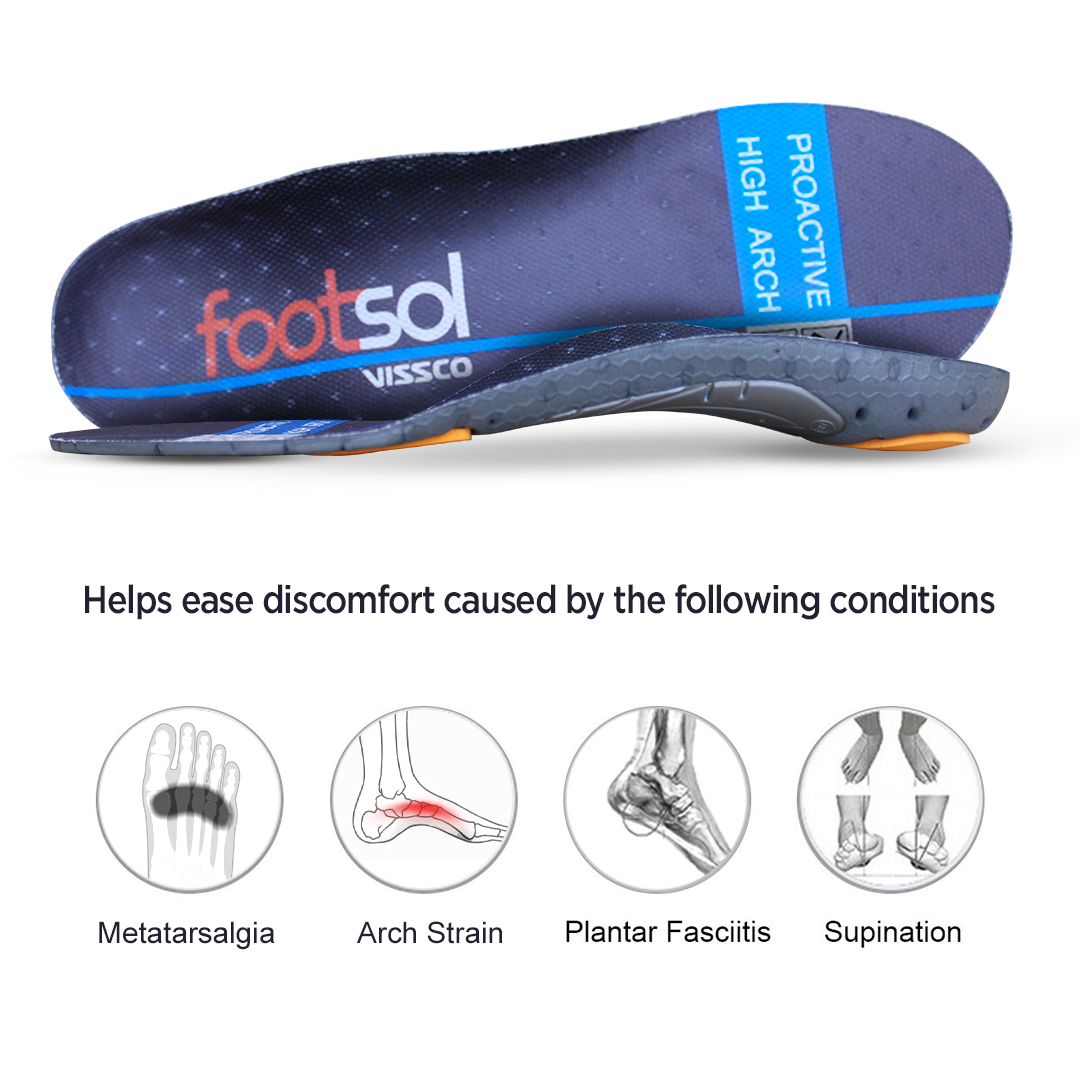 Footsol Proactive Insole by Vissco - High Arch Orthopedic Insoles
