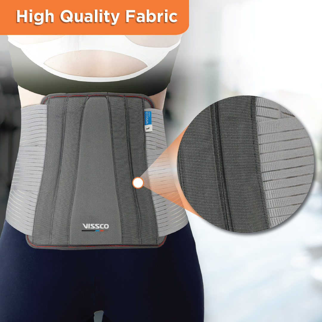 Lumbo Sacral Belt | Supports the Lumbar Spine | Corrects Posture & Relieves Back Pain (Grey)