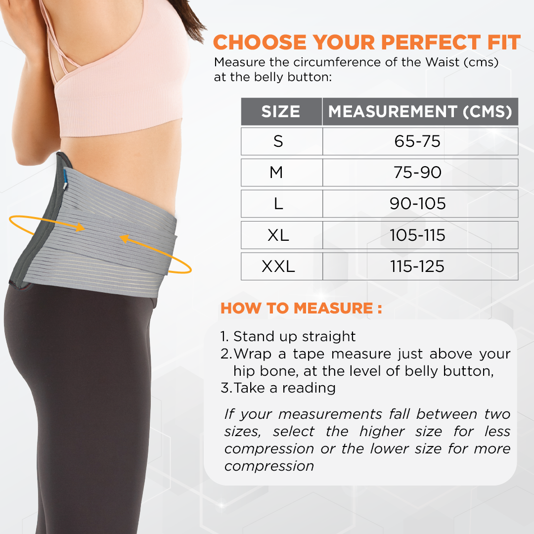 Lumbar belt size deals