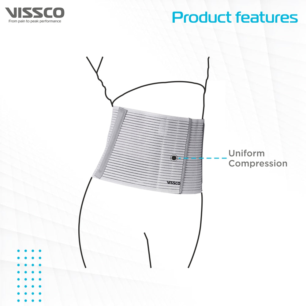 Abdominal Belt | For Abdominal Support & Post Pregnancy Pain |  Tones up Abdominal Muscles (Grey) - Vissco Next