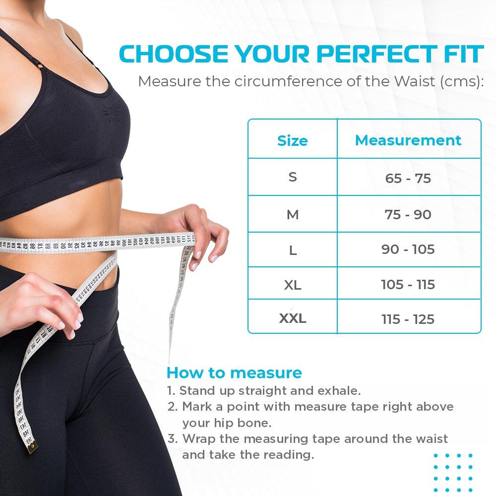 Abdominal Belt Size Chart