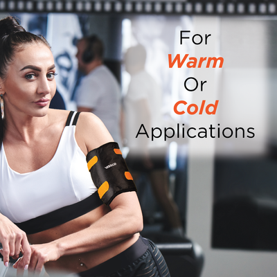 Flexi Hot & Cold Gel Pack Strap | Dual Purpose Heating & Cooling Solution to Relieve Muscle & Joint Pain (Black)