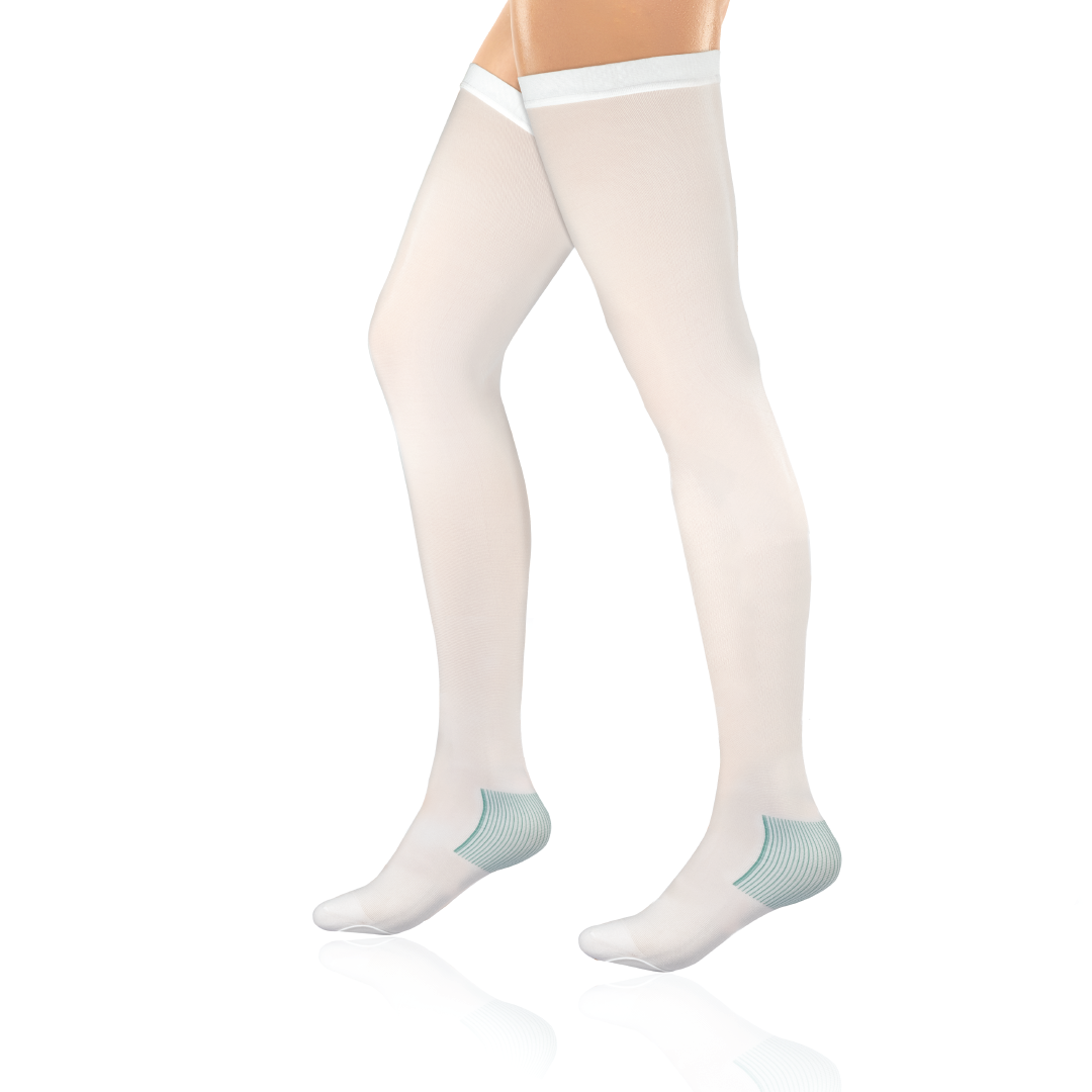 Vissco Anti-Embolism Stocking (13-18 mmHg) - Thigh Length | Closed Toe with Lower Inspection Hole