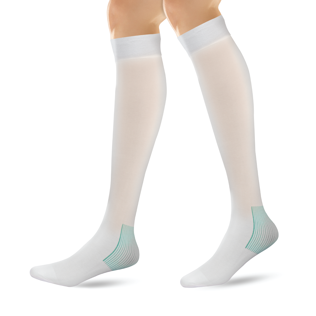 Vissco Anti-Embolism Stocking (13-18 mmHg) - Knee Length | Closed Toe with Lower Inspection Hole