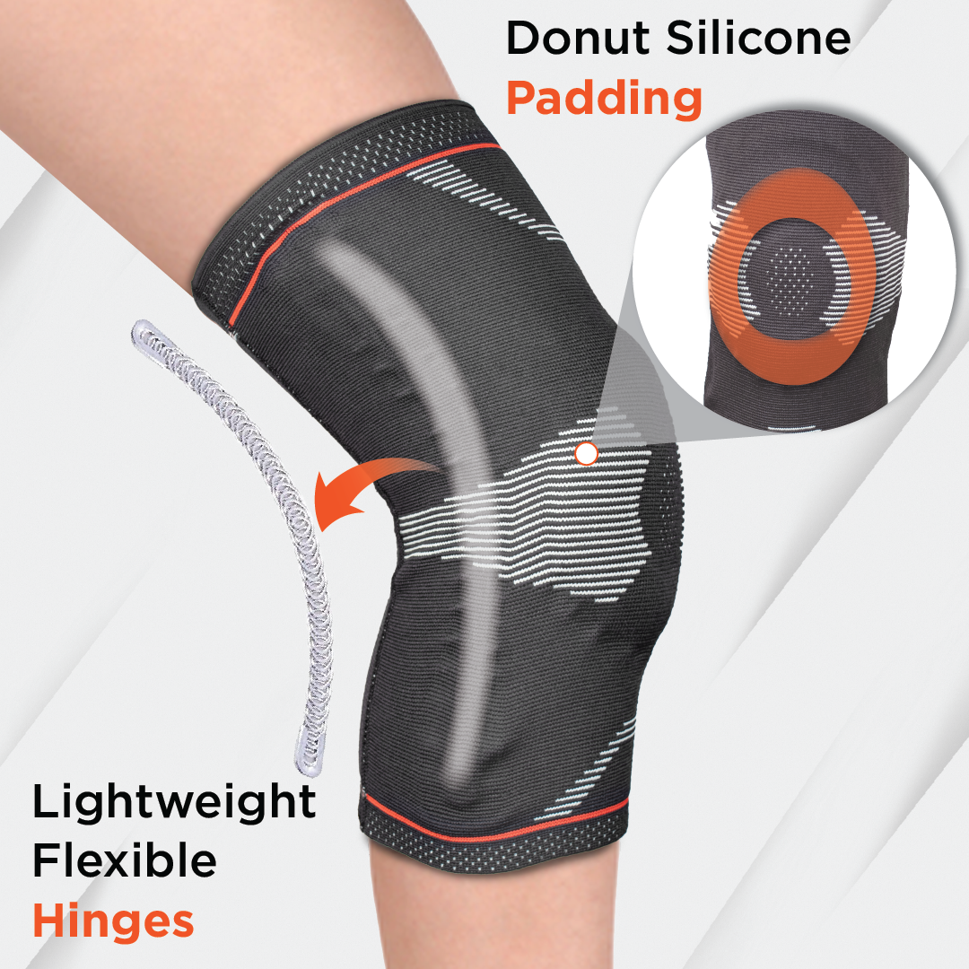 Vissco ADV Knee Support - Patella & Ligament Assited with Silicone Pressure Pad