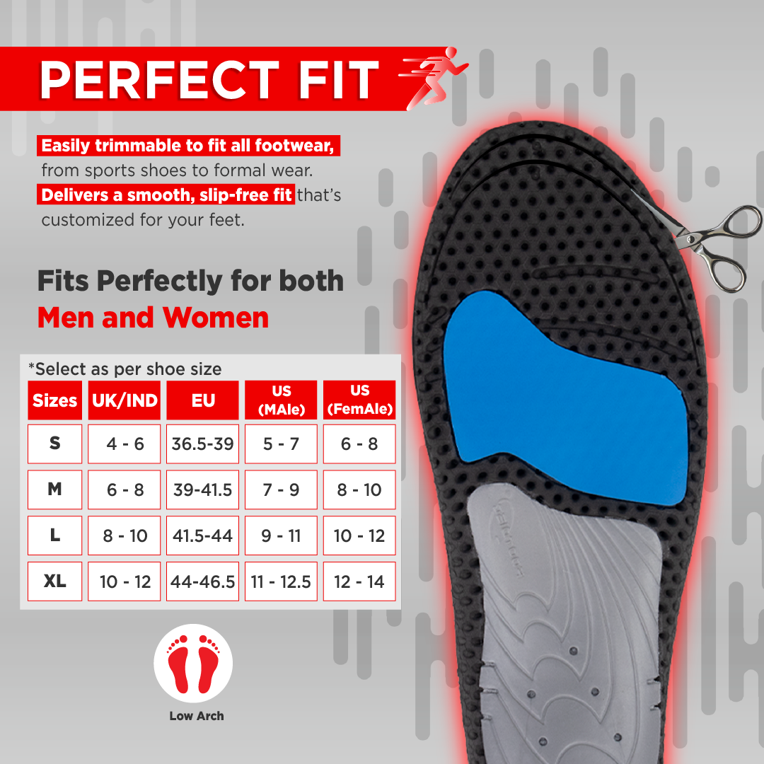 Footsol NXT Performance Insole by Vissco - Low Arch Orthopedic Insoles