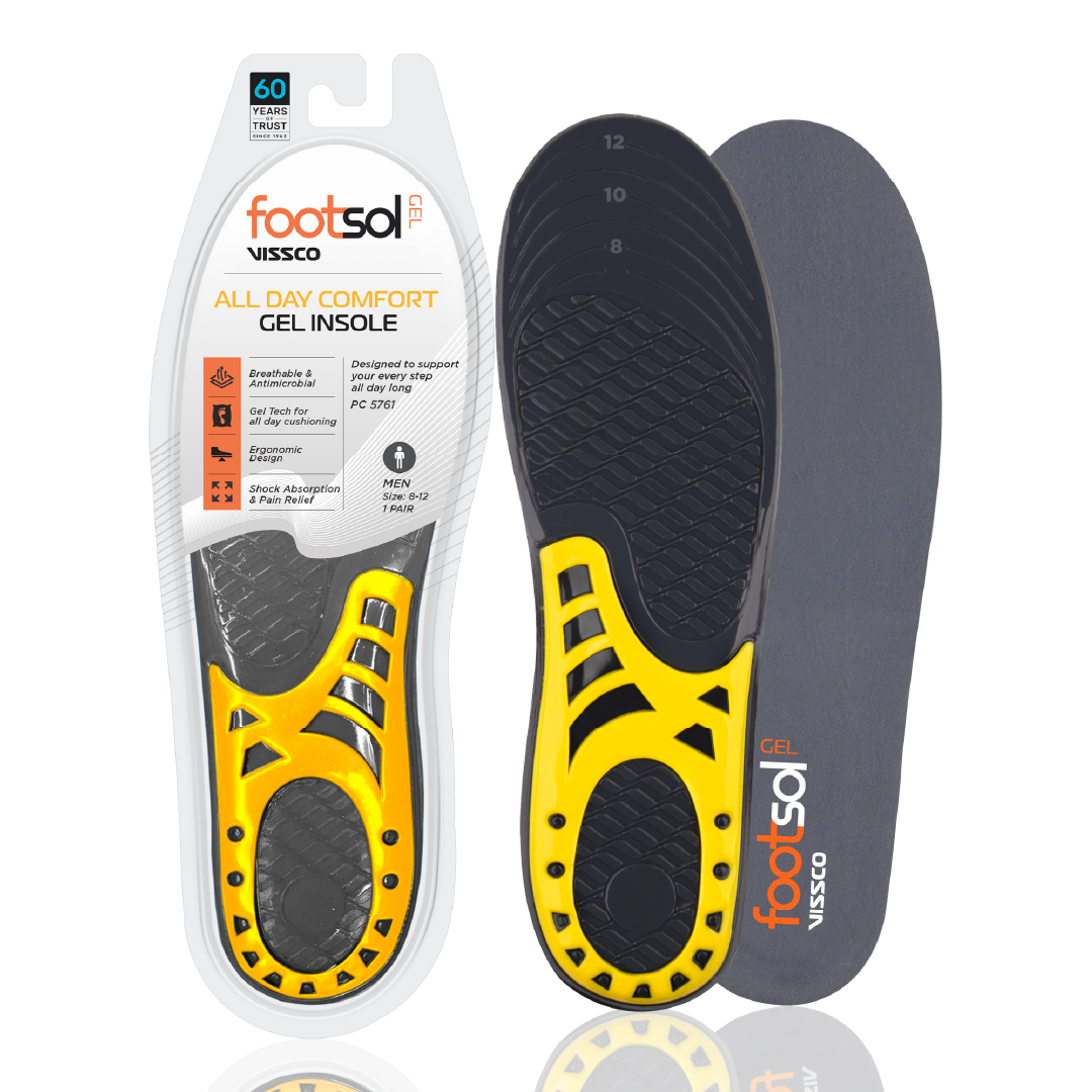 Footsol All Day Comfort Gel Insole by Vissco - Men, 8-12