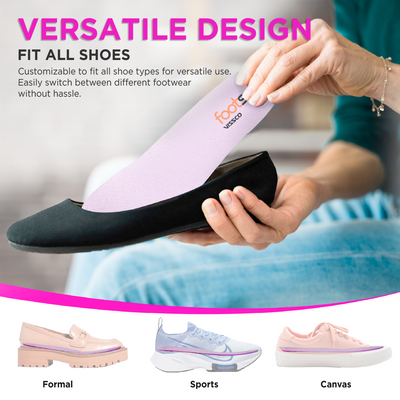 Vissco Premium Gel Insoles for All-Day Comfort & Pain Relief, Dual-Gel Cushioning, Shock Absorbing Heel, Breathable & Trim-to-Fit Design for Work, Sports & Daily Use - For Women