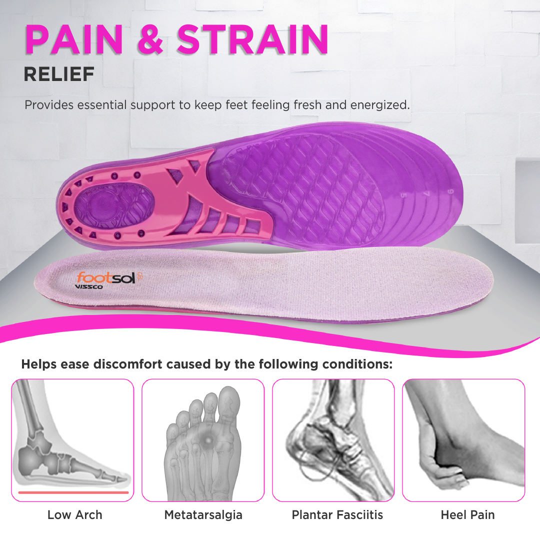 Footsol All Day Comfort Gel Insole by Vissco - Women, 8-12