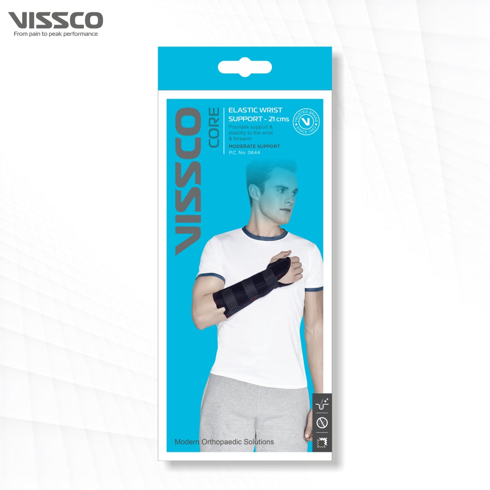 Vissco Elastic Wrist Support (21 cms) | Firm Support for Colles Fracture