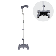 Vissco Avanti Walking Stick - Quadripod, L-Shaped | Aluminum
