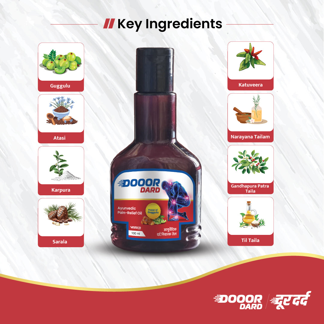 Dooor Dard Combo of Ayurvedic Pain Relief Oil 100ml  and Ayurvedic Pain Relief Gel 30gm + 30gm