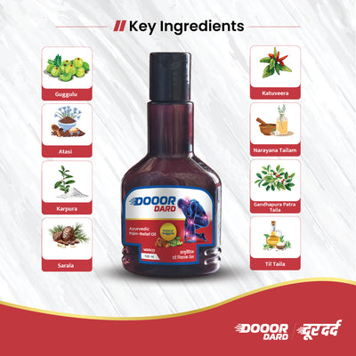 Dooor Dard Combo of Ayurvedic Pain Relief Oil 100ml  and Ayurvedic Pain Relief Gel 30gm + 30gm