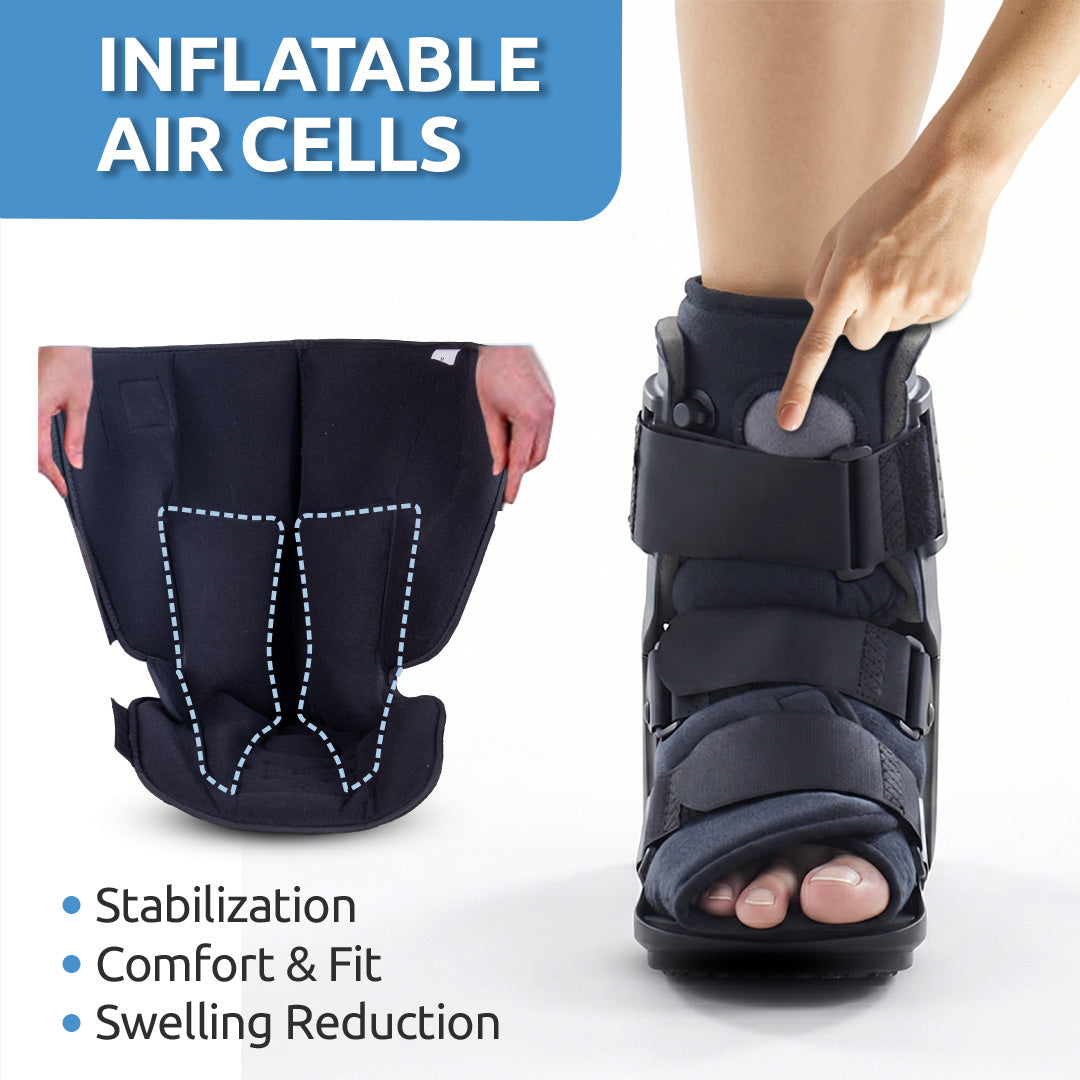 Vissco Pneumatic Walker Boot - with Single Push Button | Short, 11-inch