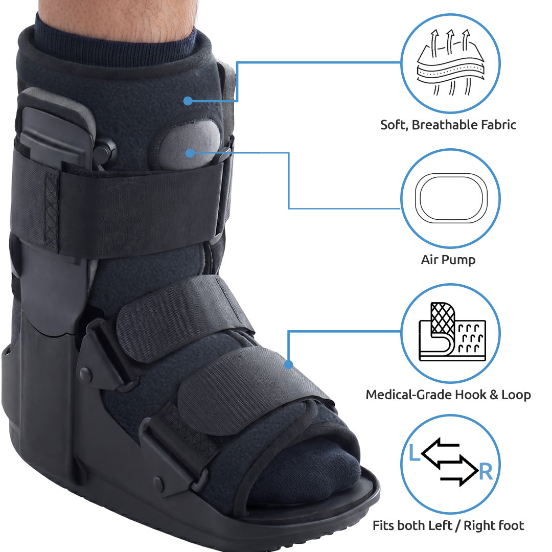 Vissco Pneumatic Walker Boot - with Single Push Button | Short, 11-inch