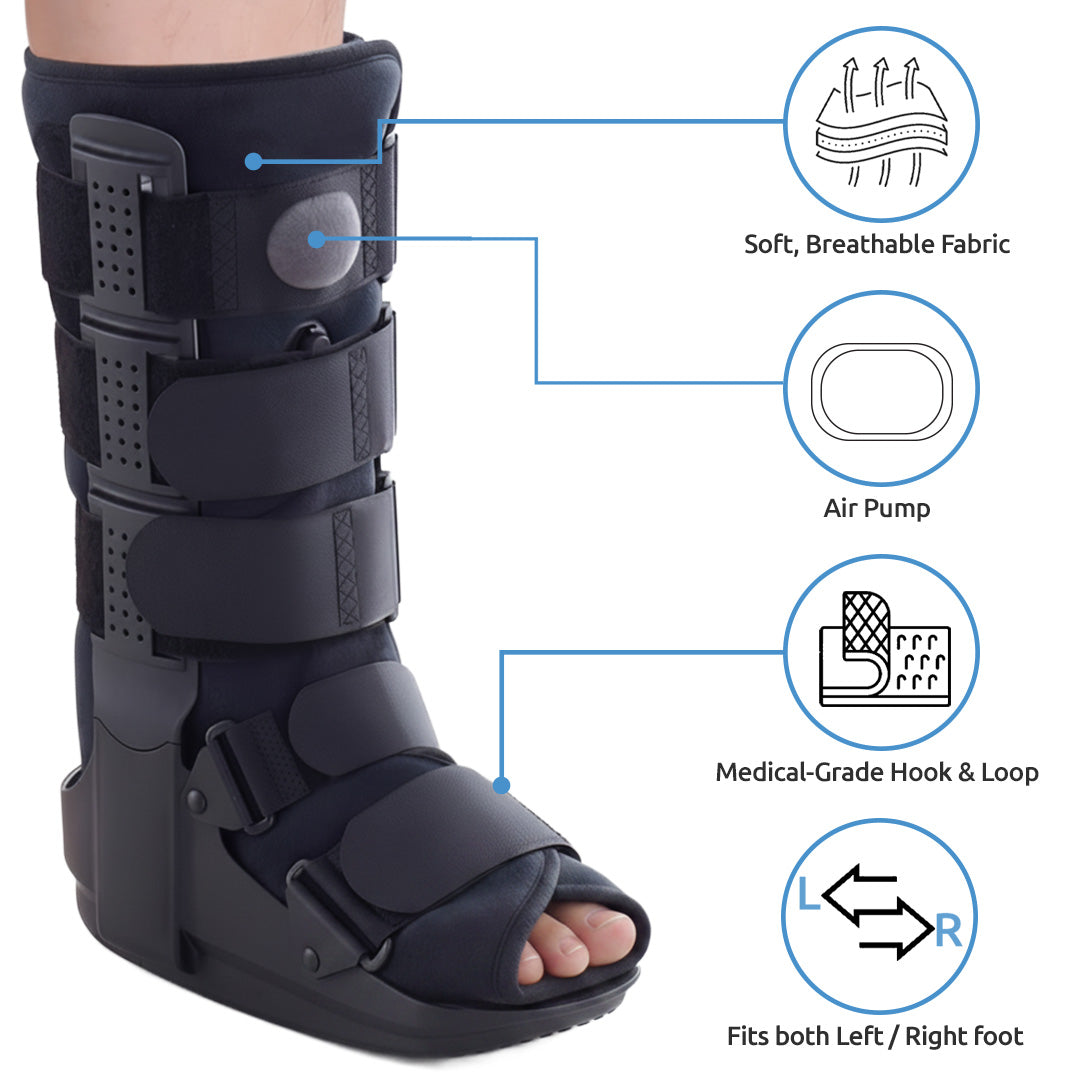 Vissco Pneumatic Walker Boot - with Single Push Button | Long, 17-inch