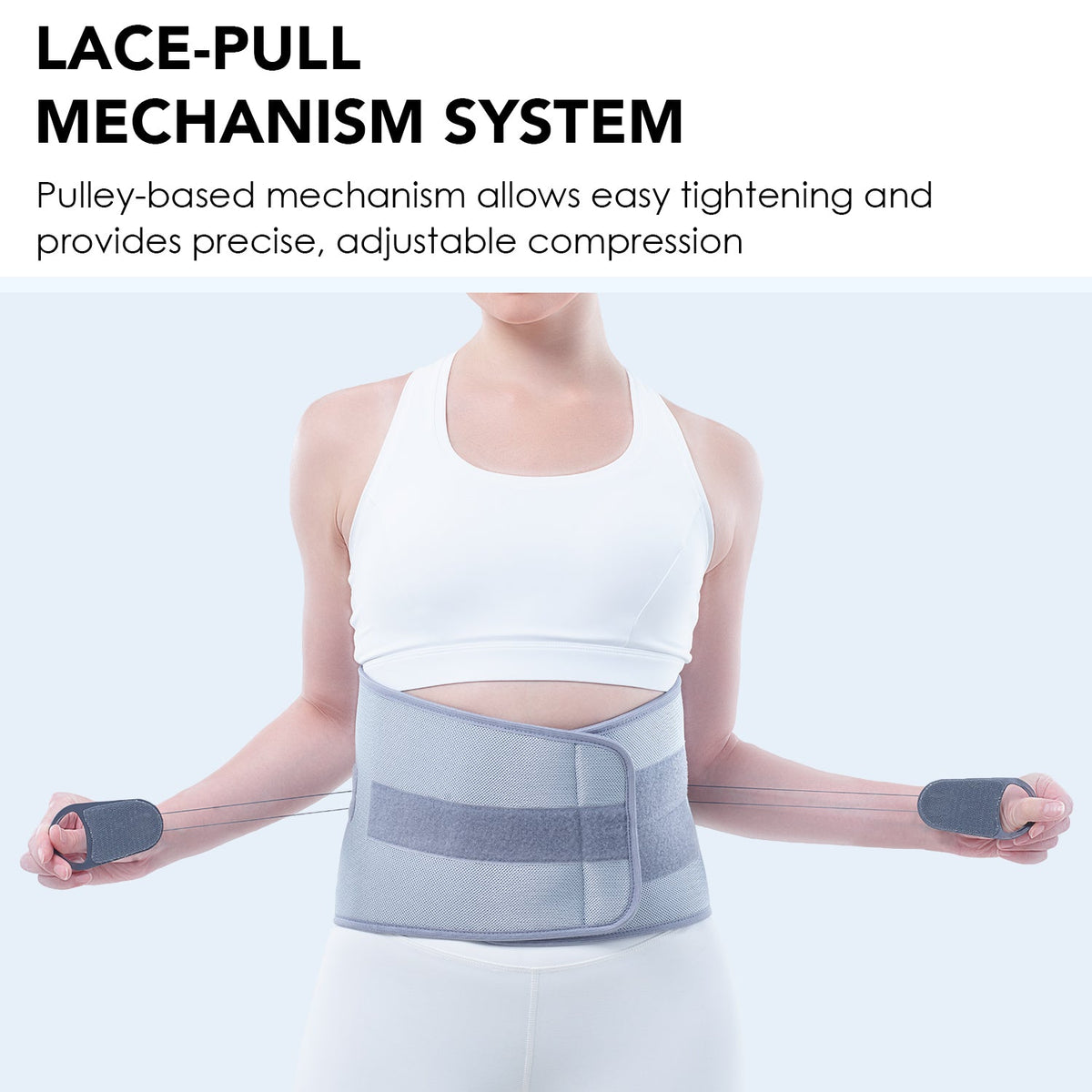 Vissco Back Support Lacepull LS Belt For Back Pain Relief & Effective Back Pain Support & Immobilization - (Grey) - Vissco Rehabilitation 