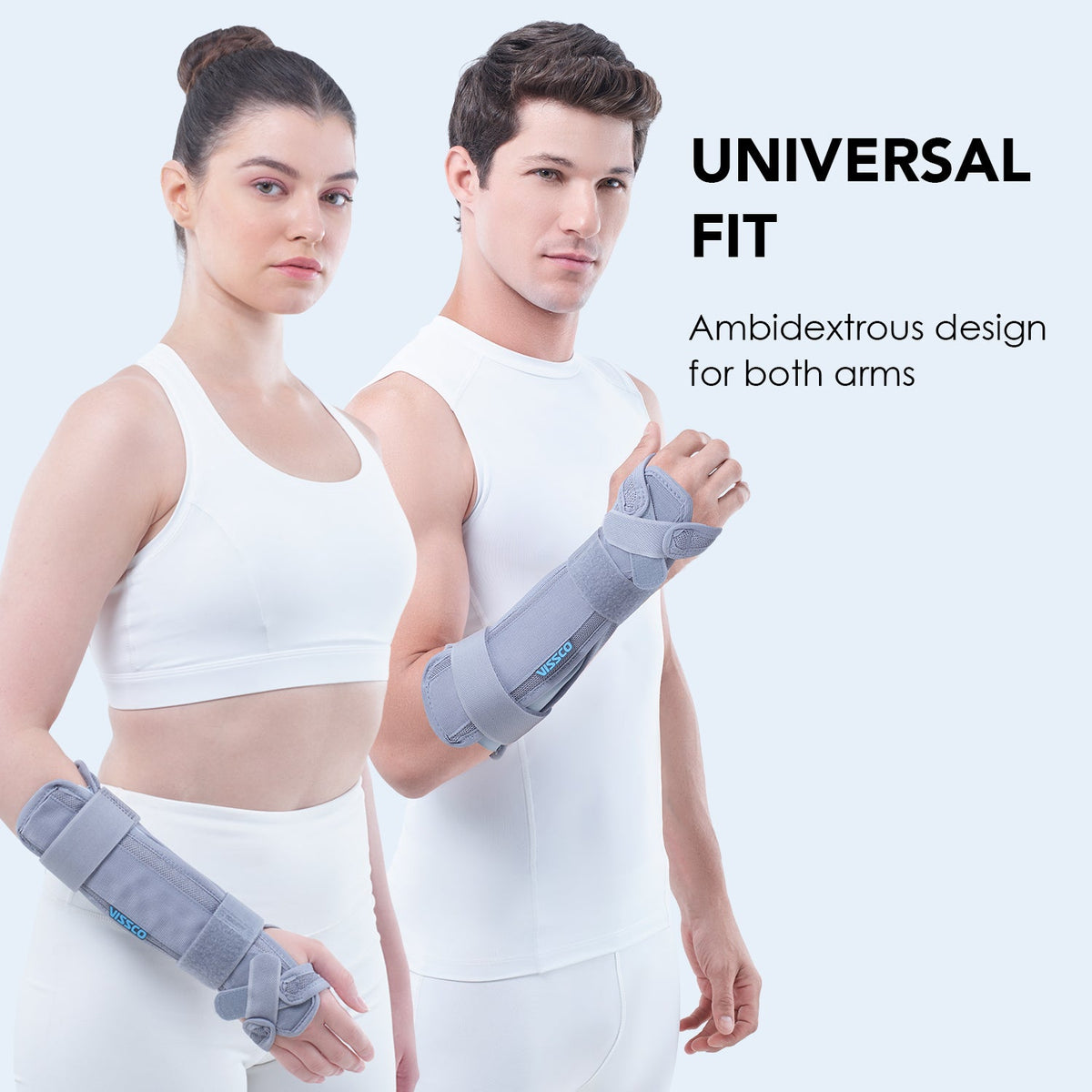 Forearm Brace - Long | Provides Firm Support to the Wrist | For Colle's fracture & Wrist Sprain/Strain - (Black) - Vissco Next