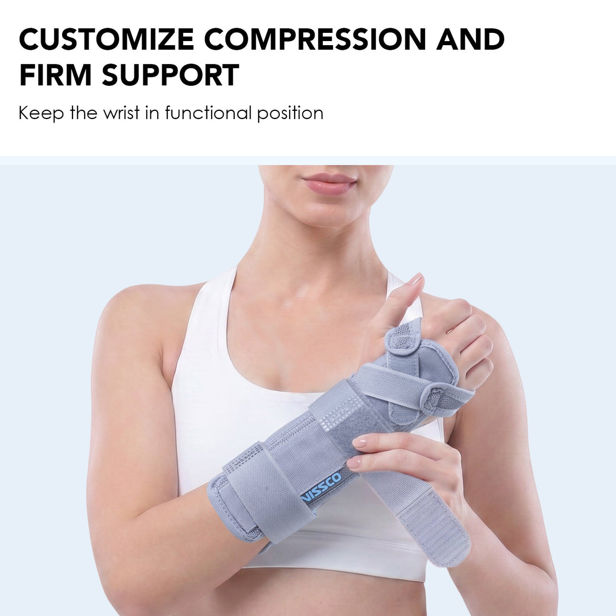 Forearm Brace - Short | Provides Firm Support to the Wrist | For Colle's fracture & Wrist Sprain/Strain | (Black) - Vissco Next