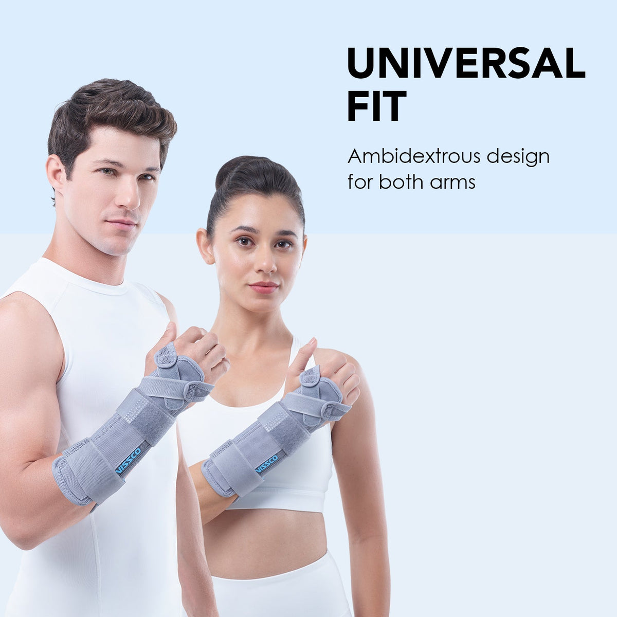 Forearm Brace - Short | Provides Firm Support to the Wrist | For Colle's fracture & Wrist Sprain/Strain | (Black) - Vissco Next
