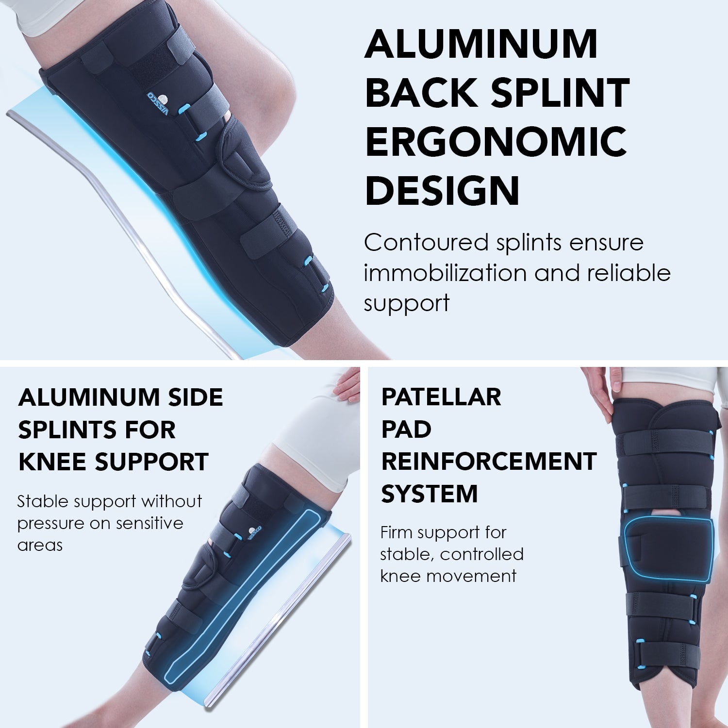 Vissco Knee Immobilizer - Long | 19-inch