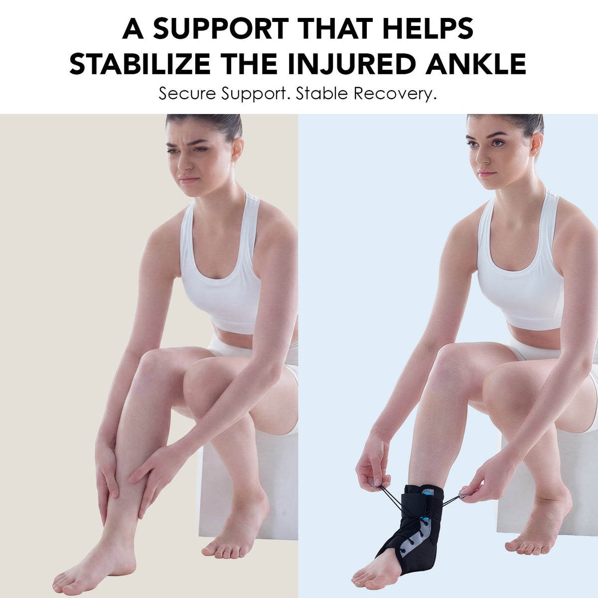 Rigid Ankle Brace | Provides Firm Support & Stability to the Ankle for Smooth Recovery (Multicolor) - Vissco Next