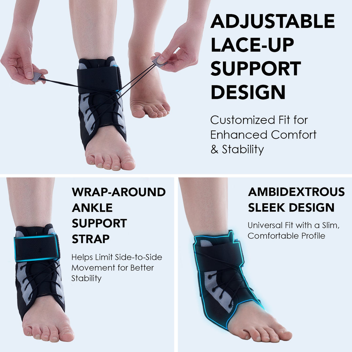Rigid Ankle Brace | Provides Firm Support & Stability to the Ankle for Smooth Recovery (Multicolor) - Vissco Next