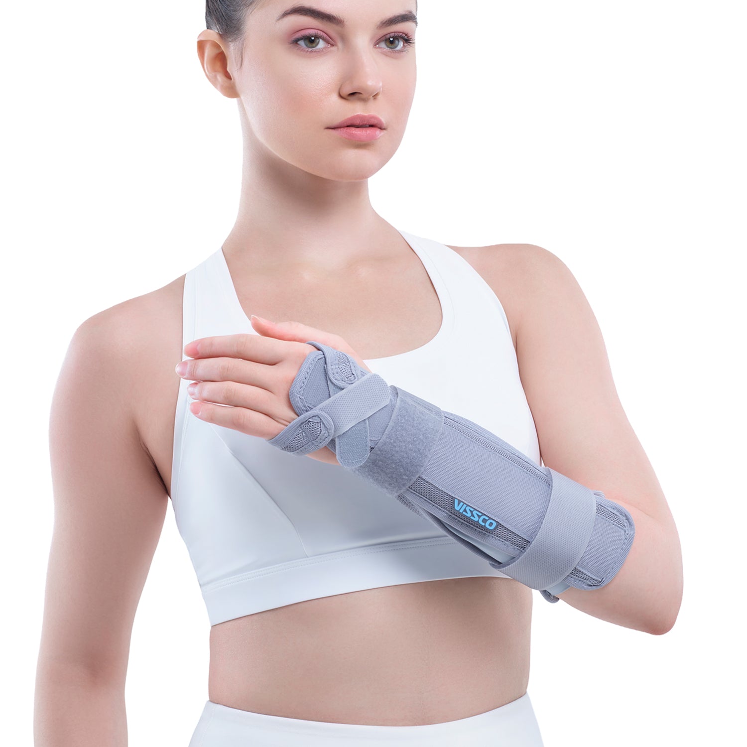 Forearm Brace - Long | Provides Firm Support to the Wrist | For Colle's fracture & Wrist Sprain/Strain - (Black) - Vissco Next