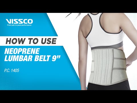 Neoprene Lumbar Belt 9" | Supports the Lumbar Spine | Corrects Posture & Relieves Back Pain (Grey)