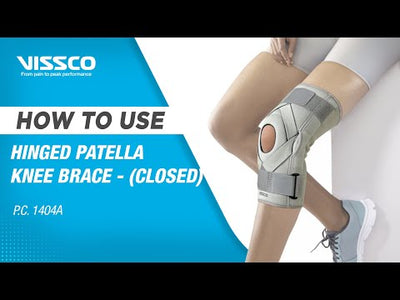 Neoprene Hinged Patella Knee Brace | Provides moderate support & stability to the Knee - (CLOSED TYPE) - Grey (Single Piece)