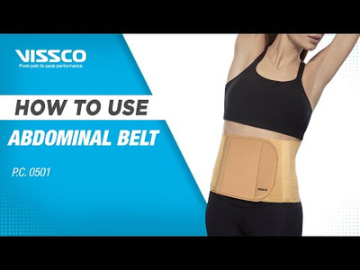 Abdominal Belt (8") |Supports the Weak Abdominal Muscles to Relieve Pain (Beige)