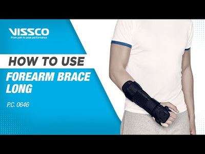 Forearm Brace - Long | Provides Firm Support to the Wrist | For Colle's fracture & Wrist Sprain/Strain - (Black)