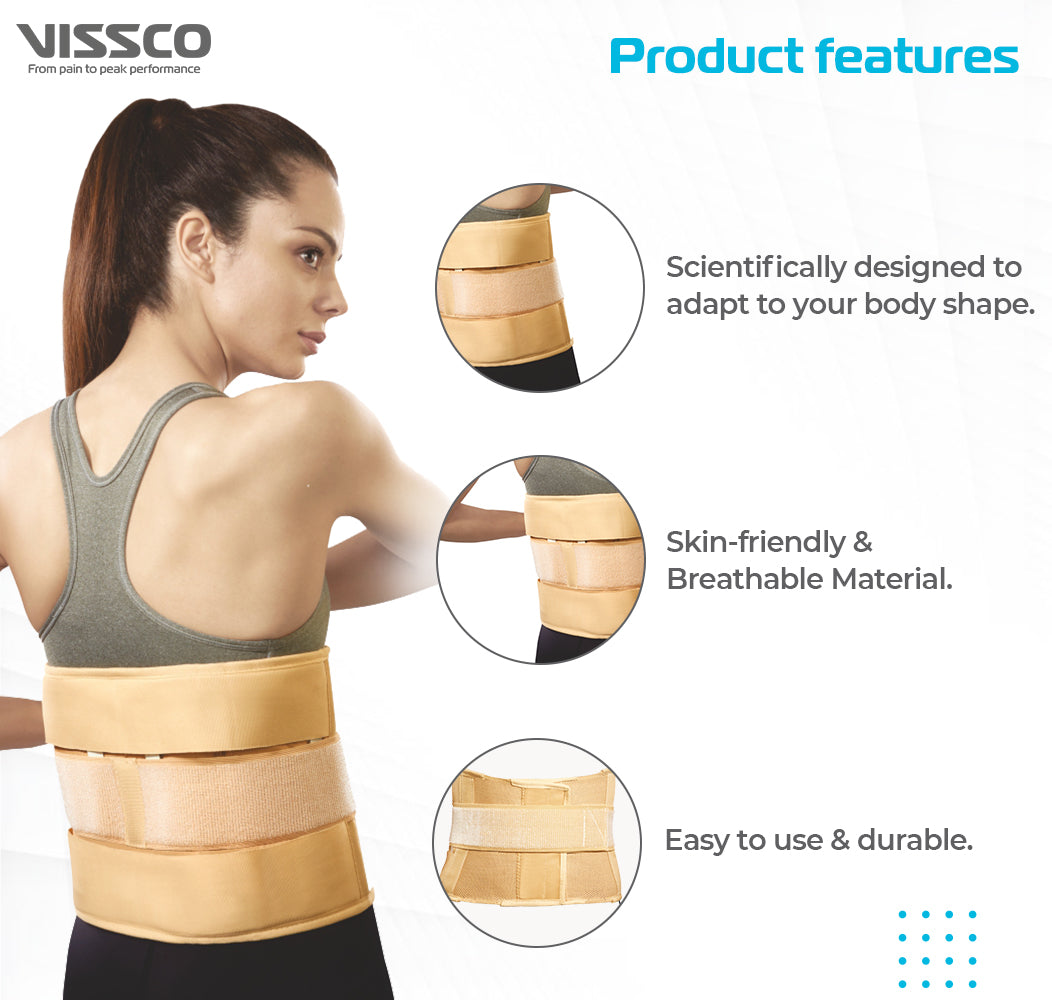 Deluxe Frame Back Support Belt for Lumbar Spine & Locks Movement – Vissco  Next