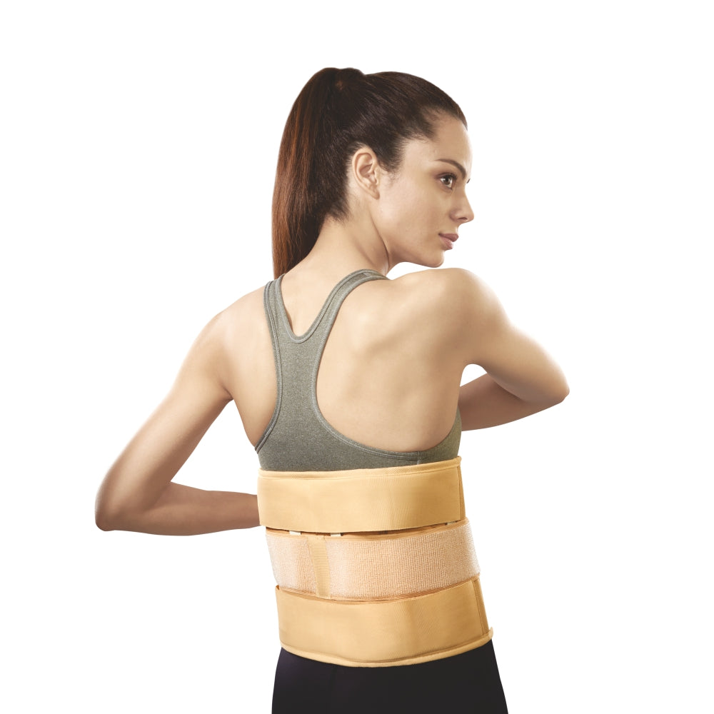 Deluxe Frame Back Support | Provides Firm Support to the Lumbar Spine & Locks Movement (Beige)