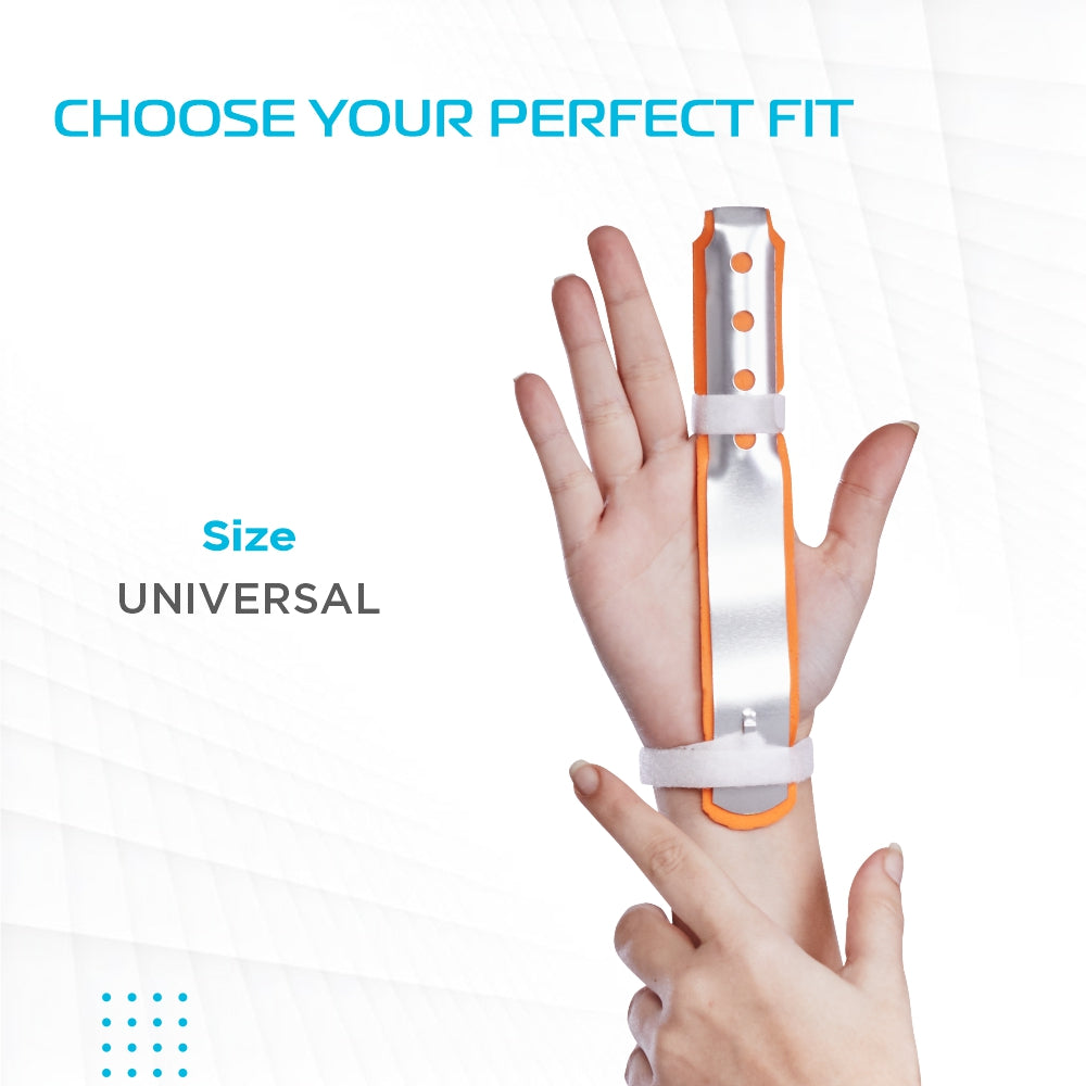 Finger Splint Long (Firm Support)|Helps to Support the Finger after Fracture| Injury & Post surgery (Orange) - Vissco Next