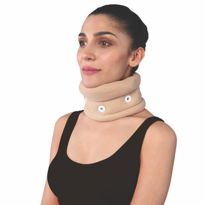 Cervical Collar With Chin Support | Provides Moderate Support  & Stability to the Neck (Beige) - Vissco Next