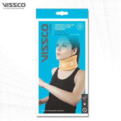 Cervical Collar without Chin Support | Provides Support to Neck & Relieves Pain (Beige) - Vissco Next