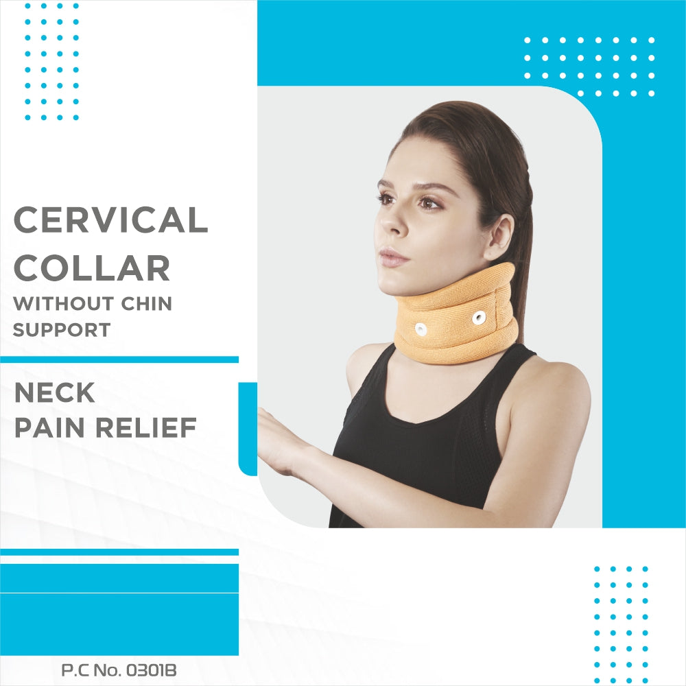 Cervical Collar without Chin Support | Provides Support to Neck & Relieves Pain (Beige) - Vissco Next