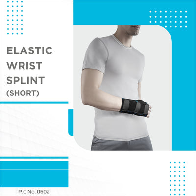 Universal Elastic Wrist Support | Wrist Support For Colle's fracture | Wrist sprain/strain | Arthritis | Post-operative support | Pain Reliever (Black) - Vissco Next