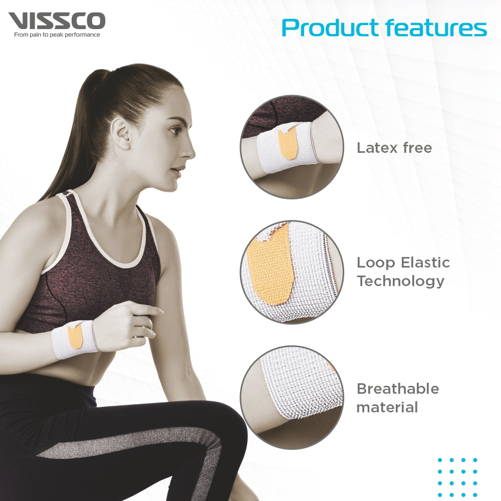 Wrist Binder With Double Lock (Mild Support)| Provides Firm Grip &  Support for  to the Wrist  for Sports & Workout (Grey) - Vissco Next
