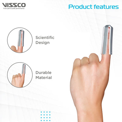 Finger Splint - All Sides | Provides Firm Support to the Finger (Silver)