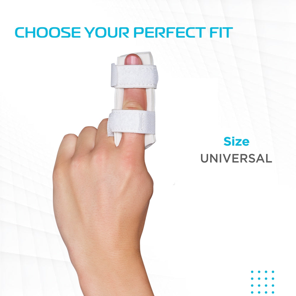 Swan Finger Splint | Provides Firm Support & Immobilizes the Finger (Silver)