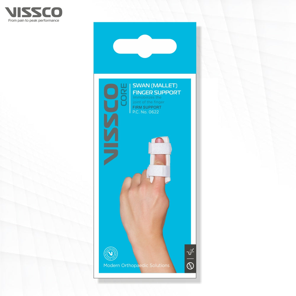 Swan Finger Splint | Provides Firm Support & Immobilizes the Finger (Silver)