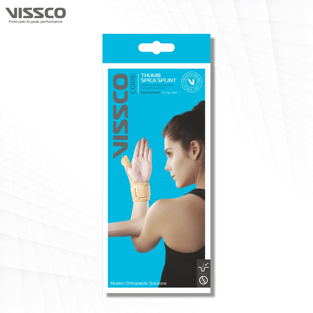 Thumb Spica Support for Both Left/Right - Locks the Thumb Free Hand Movement for Men & Women | Thumb Injuries, Pain Solution for Ligament laxity (Beige) - Vissco Next