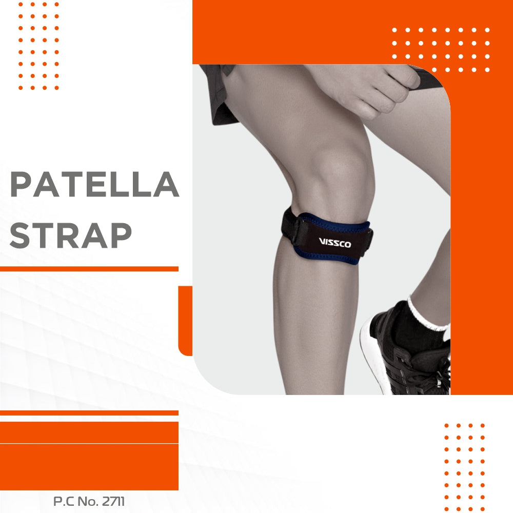 Patellar Support |Offloads pressure on the patellar tendon to provide pain relief | Color - Black (Single Piece) - Vissco Next