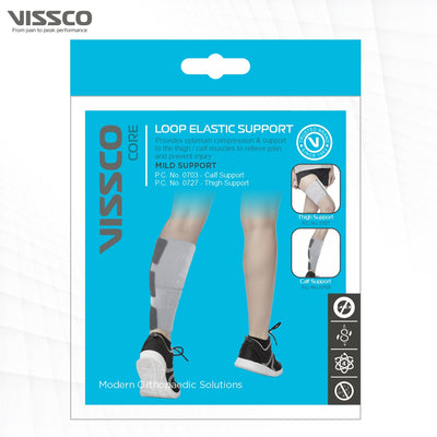 Loop Elastic Support (Thigh Support) | Provides Optimum Compression to Relieve Pain & Improves Blood Circulation (Grey)