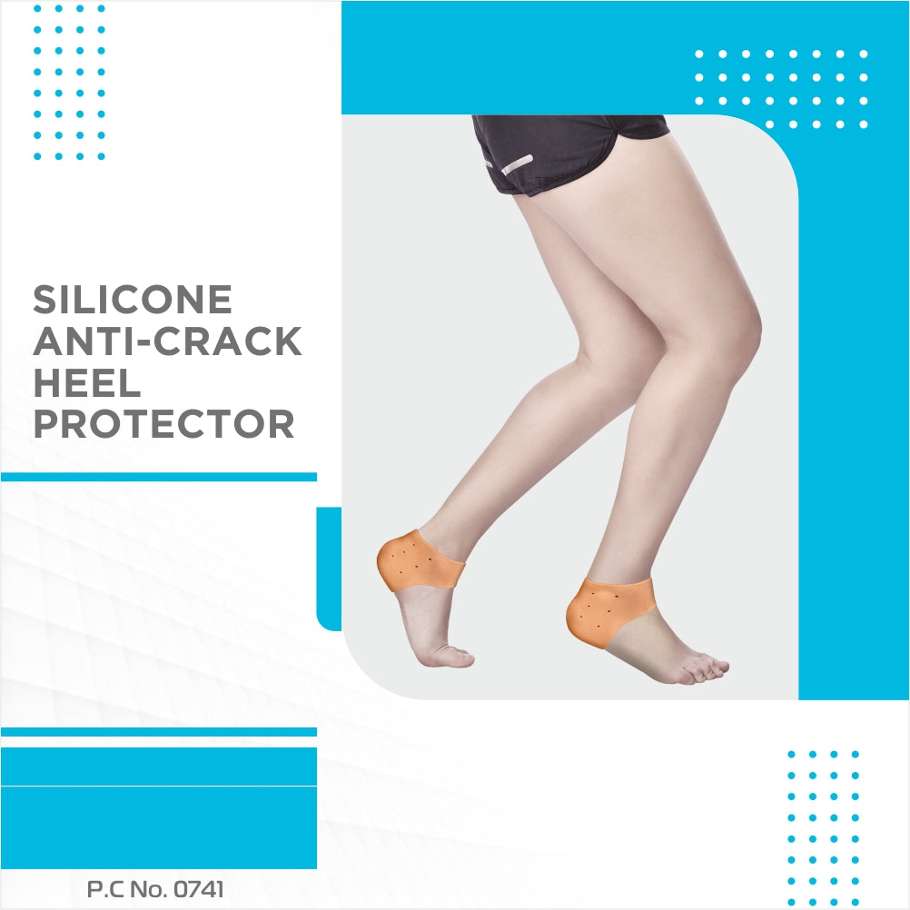 JKV Anti Crack half Length Silicone Foot Protector Moisturizing Socks for  Foot-Care and Heel Cracks,