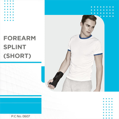 Forearm Brace - Short | Provides Firm Support to the Wrist | For Colle's fracture & Wrist Sprain/Strain | (Black) - Vissco Next