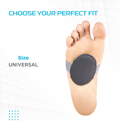 Metatarsal Support | Absorbs Pressure on the Metatarsal Area of the Foot to relive Pain (Grey) - Vissco Next