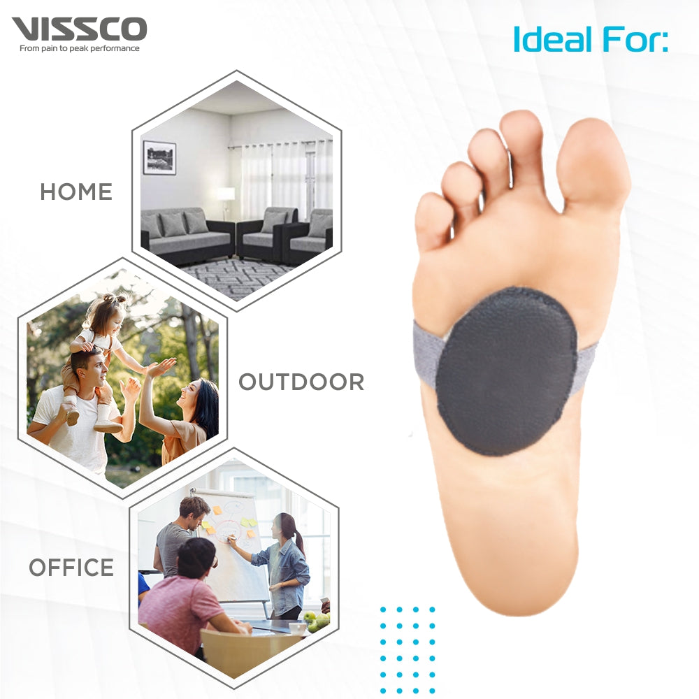 Metatarsal Support | Absorbs Pressure on the Metatarsal Area of the Foot to relive Pain (Grey) - Vissco Next